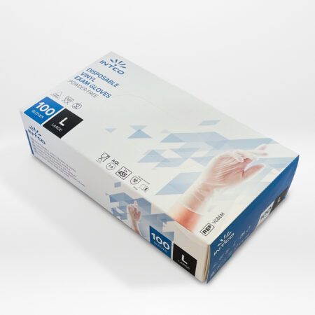 100er Packs | latexfreie Disposable Vinyl Einweghandschuhe | Weiß