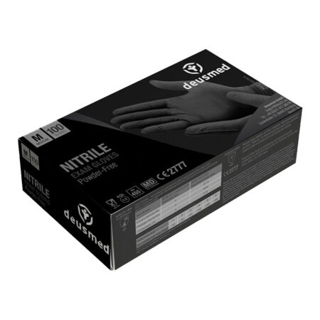 Deusmed Nitril Handschuhe Schwarz - 100 Stück | S - XL